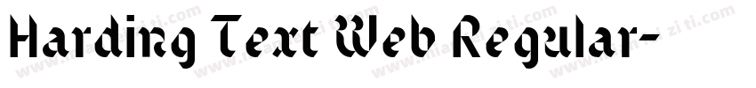 Harding Text Web Regular字体转换